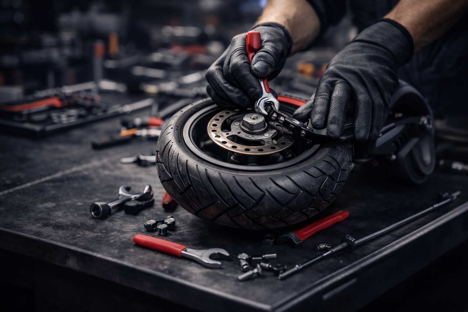 Naprawa mechaniczna hulajnogi elektrycznej